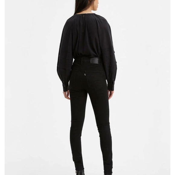 Levi’s mile high super skinny black denim jeans - Picture 2 of 5